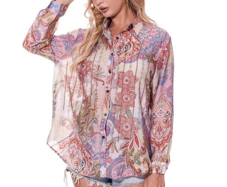 The “Boho Luxe” Button-Up
